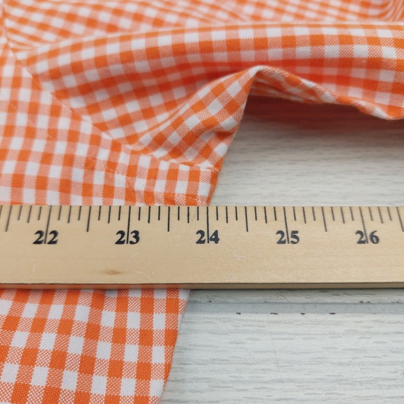 Ralph Lauren Button Down Shirt Mens Large Orange Gingham Classic Fit Preppy Dad - Picture 6 of 7